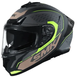 SMK TYPHOON RD1 MATT BLACK GREY NEON YELLOW (MA264)
