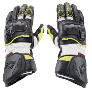 Solace Furious V3.0 CE Riding Gloves - Black White NEON