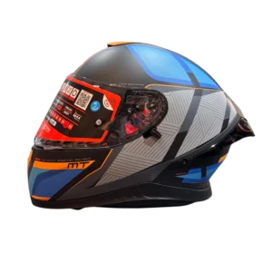 MT Thunder 3 SV Spoiler Nova B2 Matt Black Blue Orange Helmet