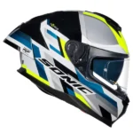 KORDA SONIC GP MOZE GLOSS GREY FLO YELLOW W/P HELMET (Dual visor)