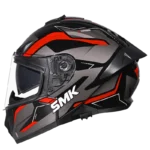 SMK Typhoon Azonix GRPS GL263 Full Face Helmet - Black Grey Red