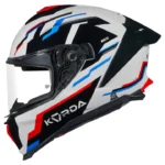 Korda Neo Fuego Helmet (White, Red & Blue)