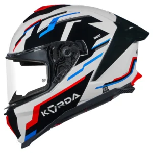 Korda Neo Fuego Helmet (White, Red & Blue)