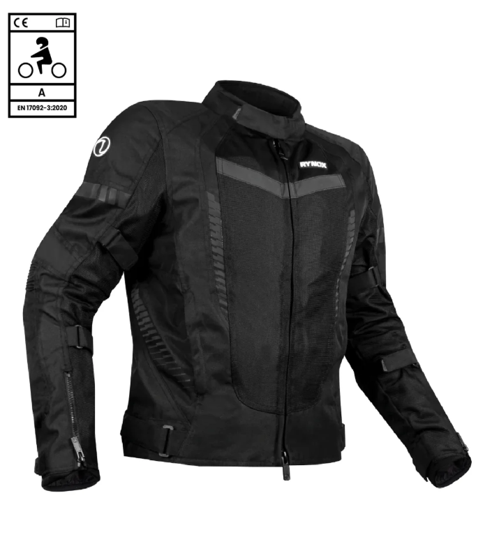 RYNOX TORNADO PRO 4 JACKET - CE CERTIFIED CLASS A - BLACK