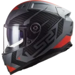 LS2 VECTOR II SPLITTER MATT BLACK RED