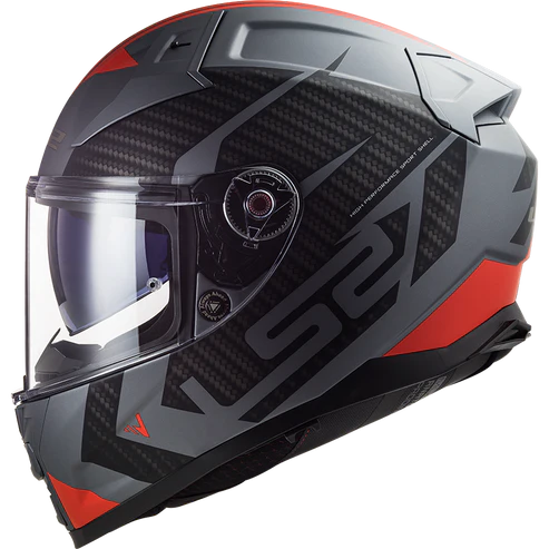 LS2 VECTOR II SPLITTER MATT BLACK RED