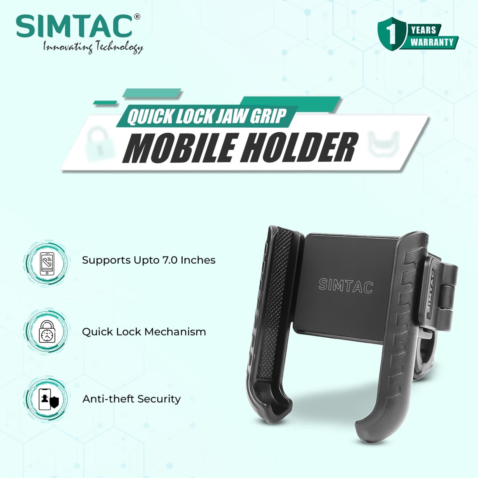 Simtac quick lock jaw grip mobile holder (JQL1)