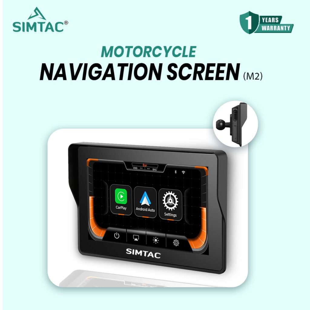 Simtac motorcycle GPS CarPlay & Android Auto system – M2
