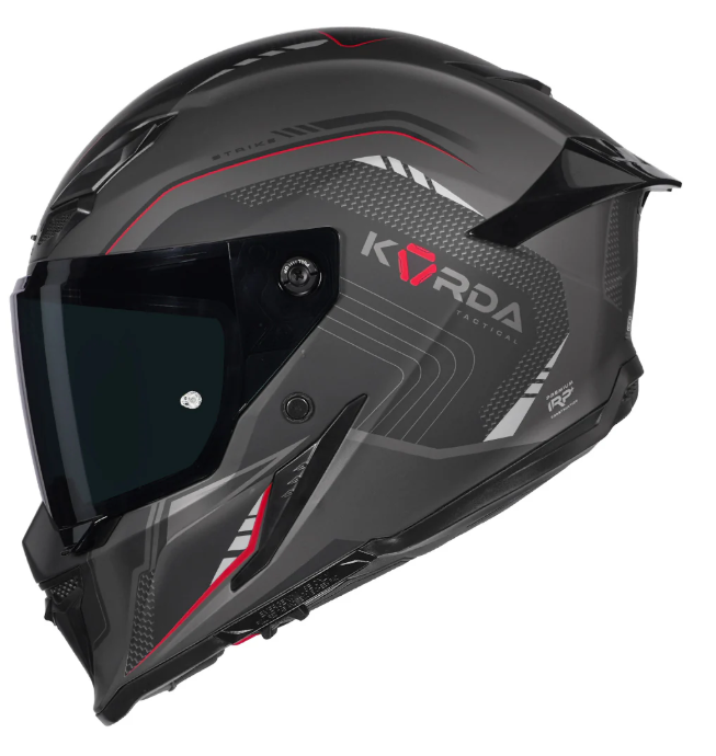 Korda Icon Strike Helmet (Matt Black Red)