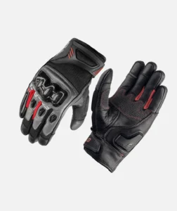 SOLACE VARNO SHORT GLOVES (RED-GREY)