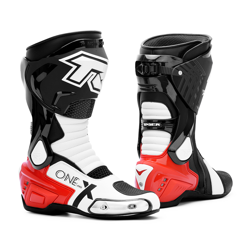 TIGER TR X ONE PRO RACING BOOTS (RED WHITE)