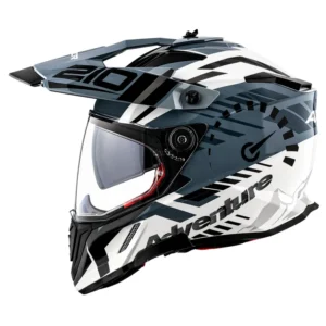 X-Cross Dual Visor Speedometer Helmet(WHITE RED)
