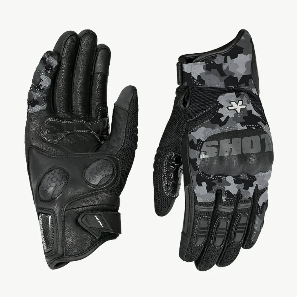 VIATEERA HOLESHOT PRO Semi-Gauntlet Motorcycle Riding Gloves -Snow Camo