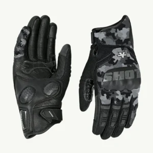 VIATERRA HOLESHOT PRO – SEMI GAUNTLET HYBRID RIDING GLOVES - SNOW CAMO