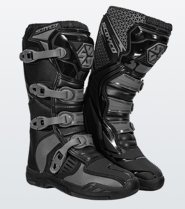 SCOYCO All-Weather Off-Road Riding Boots- MBM009-2 (BLACK - GREY)